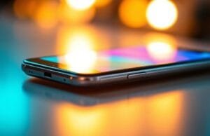 Xiaomi 17 Series Launch: Unveiling the Future of Flagships A close-up of a sleek smartphone showcasing its vibrant screen and a subtle glow, implying advanced processing power.