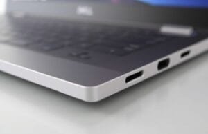 Dell 14 Premium 2025: Your Ultimate Ultraportable? A close-up of the Dell 14 Premium 2025's minimalist, CNC machined aluminum chassis in a Platinum finish, highlighting its sleek edges.