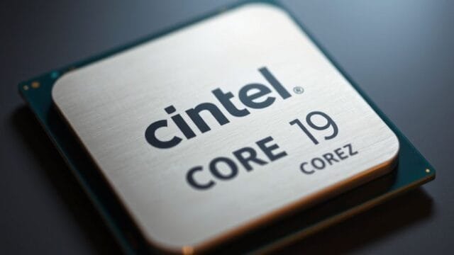 Intel 13th Generation Processors: The Ultimate Raptor Lake Guide A sleek, close-up shot of an Intel 13th generation Core i9 processor, showcasing its metallic surface and intricate design, implying power and sophistication.