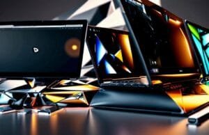 New Laptop Form Factors: Foldable, Rollable, Dual-Screen Tech A sleek image showcasing various new laptop form factors including foldable and dual-screen devices.