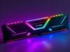 DDR5 Memory: The New Standard for PC Performance & Upgrades A sleek, modern DDR5 memory module glowing with RGB lighting, symbolizing next-generation performance