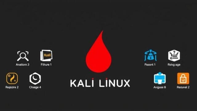 Install Kali Linux: Master Your Ethical Hacking Lab A stylized graphic showing the Kali Linux logo prominently, with various ethical hacking tools represented as icons around it, suggesting a powerful security environment.