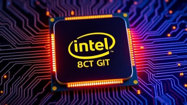 Overclocking Intel CPU: The Beginner’s Guide to Free Speed A stylized image of an Intel CPU glowing with increased performance, overlaid with digital circuit lines, representing overclocking.