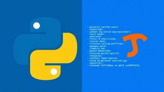 PyTorch vs TensorFlow: Which Python ML Framework Wins? A stylized neural network with Python code snippets, illustrating the elegance and power of Python in machine learning frameworks like those in PyTorch vs TensorFlow comparisons.