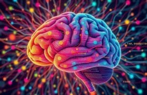 Large Language Models: Unlocking Digital Intelligence A vibrant, abstract illustration representing a brain-like neural network, with interwoven lines of text and data flowing through it, symbolizing the complexity and power of a Large Language Model.