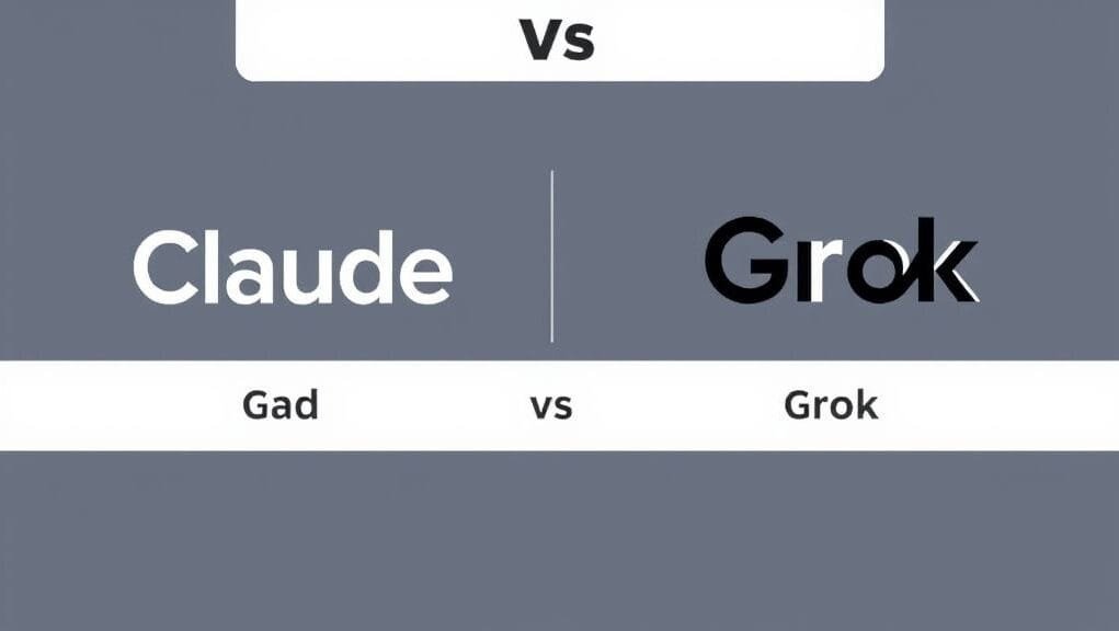 A visual comparison of Claude and Grok's logos, representing their distinct brands.