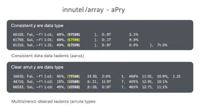 Pandas and NumPy: Pandas & NumPy: Master Python Data… A visual representation of a multi-dimensional NumPy array, showing consistent data types and clear indexing.