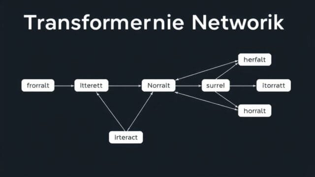 Large Language Models Explained: The Ultimate AI Guide A visual representation of a transformer neural network, showing attention mechanisms connecting different words in a sequence.