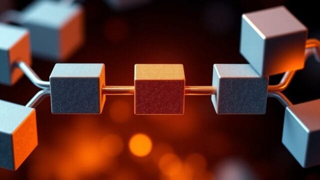 Web3: Why Matters: Reclaiming Your Internet A visual representation of connected blocks forming a chain, symbolizing blockchain technology.