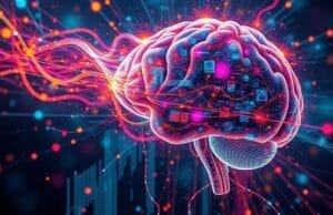 How to Master Grok API Image Generation An abstract, futuristic digital painting depicting data flowing into a brain, transforming into vibrant, imaginative images, symbolizing AI image generation.