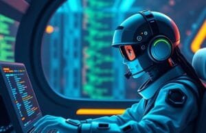 Copilot Image Generation: Do You Need an API? An AI-generated image depicting a stylized "Copilot" assisting a user with visual creation, combining elements of code, art, and a digital interface with a futuristic aesthetic.