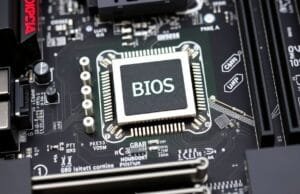 Update ASRock BIOS: Easy Guide to Boost Your PC An ASRock motherboard with key components highlighted, including the BIOS chip area, illustrating the central role of BIOS