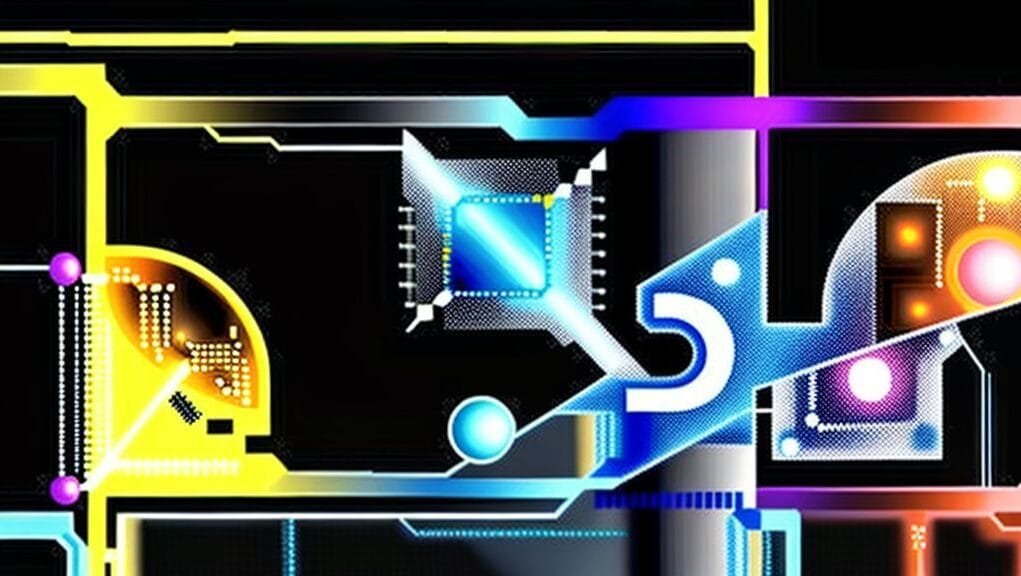 An illustrative graphic showing the scaling down of transistors over time, with different nanometer nodes (e.g., 90nm, 45nm, 14nm, 7nm, 3nm) highlighted alongside their approximate introduction years, representing the "nanometer chase" in processor manufacturing. The graph should visually depict the exponential increase in transistor count and corresponding performance gains over time.