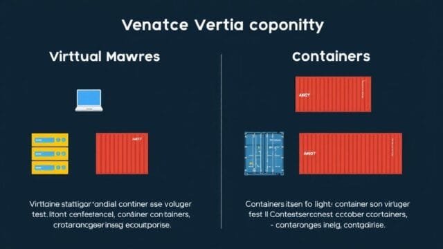 Docker and Kubernetes: Docker & Kubernetes: Master An infographic showing the difference between virtual machines and containers, highlighting containers' lighter footprint.