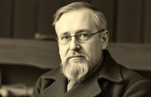 Nokia History: From Paper Mills to Global Tech Powerhouse An old black and white photo of Fredrik Idestam, a visionary Finnish mining engineer.