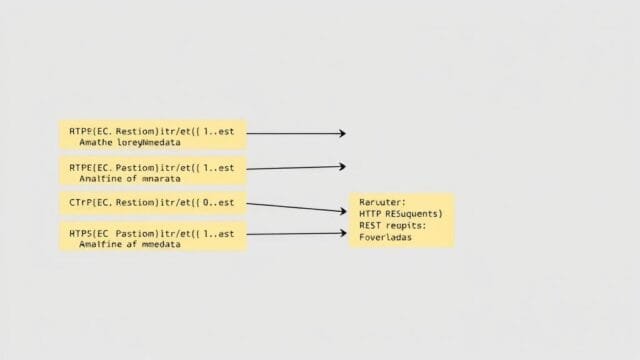 REST and GraphQL: REST vs. GraphQL: Choose Your Modern API Diagram of a client making multiple HTTP requests to various REST endpoints for specific data, illustrating an interaction pattern relevant for understanding both REST and GraphQL.