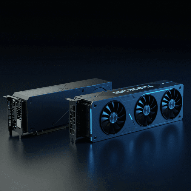 Comparing NVIDIA’s Flagships: RTX 4090 vs 5090 NVIDIA GeForce RTX 4090 and RTX 5090 next to each other, highlighting their generational leap