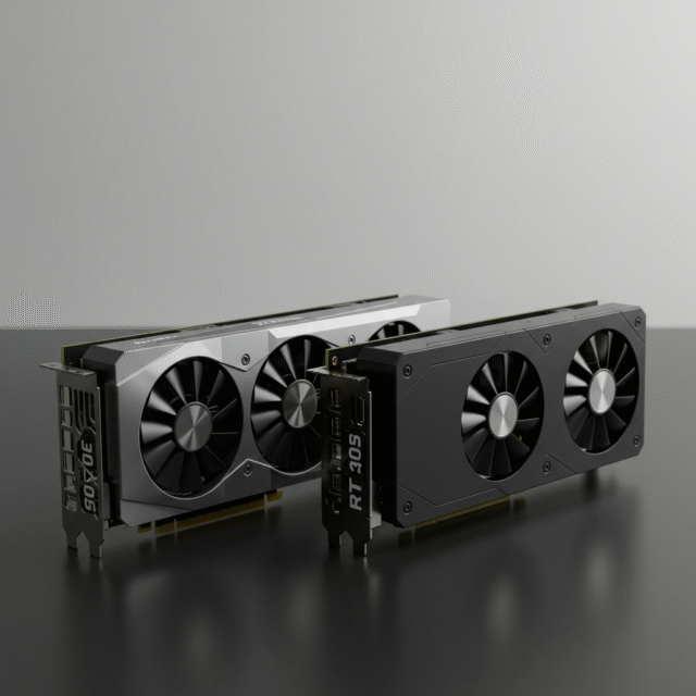 RTX 3060 vs 4060: Which NVIDIA GPU is Best for You? An NVIDIA GeForce RTX 4060 graphics card and an NVIDIA GeForce RTX 3060 graphics card side by side, highlighting their design differences.