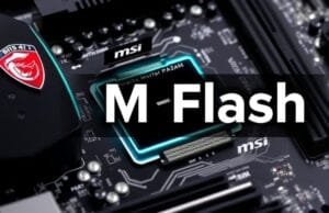 Update BIOS in MSI Motherboard: Essential Future-Proofing Featured image showing an MSI motherboard with BIOS chip highlighted and "M-Flash" text overlay, symbolizing a BIOS update
