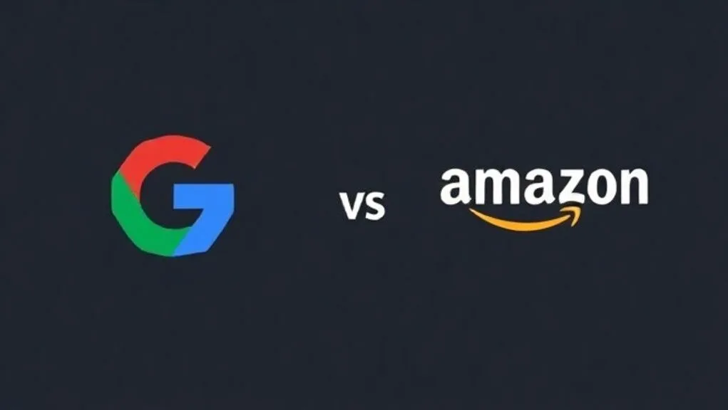 Google Gemini vs Amazon Nova logos side by side, representing a comparison.