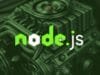 Node.js Back-End: Power Modern JavaScript Apps Node.js logo with a depiction of the Chrome V8 engine in the background, symbolizing speed and power.