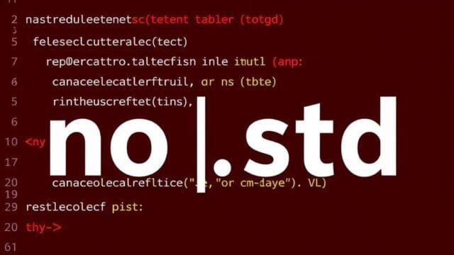 Rust Systems Programming: Unlocking Unwavering Safety & Speed Rust systems programming code snippet using 'no_std' for bare-metal development.