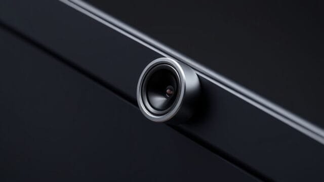 MacBook Pro display notch 2026: Gone! OLED Screens Arrive A close-up render showcasing the prominent MacBook Pro display notch 2026, with its camera and sensors.