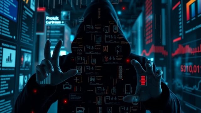 Scalpers Inflate Market Prices: Disrupting Fair Pricing A dynamic image demonstrating how scalpers inflate market prices, depicting a shadowy figure manipulating digital interfaces to push product prices (electronics, tickets, essentials) from retail to exorbitant resale levels, leaving frustrated consumers unable to purchase.