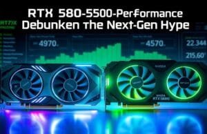 RTX 5080 4090 Performance: The Truth About NVIDIA’s Next Gen A futuristic, illuminated NVIDIA GeForce RTX 5080 graphics card and an NVIDIA GeForce RTX 4090 graphics card side-by-side, visually emphasizing their next-gen design. The background should be a dynamic digital interface displaying performance statistics and a prominent title: "RTX 5080 4090 Performance: Debunking the Next-Gen Hype".