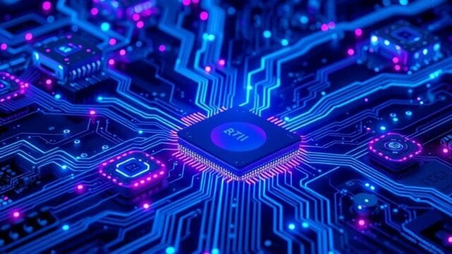 next-gen GPU CPU insights Computex 2024: Future Decoded A futuristic, stylized image depicting various interconnected computing components like CPUs, GPUs, and AI accelerators, radiating blue and purple light, symbolizing advanced next-gen GPU CPU insights. The image should convey innovation and technological progress.