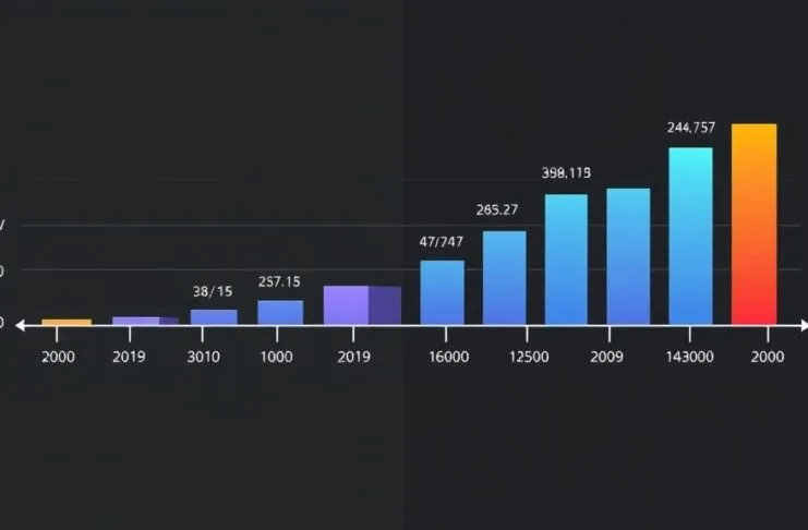A split image showing on one side a timeline graph with increasing performance metrics for technology (e.g., CPU speed, GPU efficiency) over different generations, and on the other side a diverse group of people from different generations (Baby Boomer, Gen X, Millennial, Gen Z) collaborating in a modern office, representing a holistic view of generational performance comparison. The overall aesthetic should be professional and insightful.