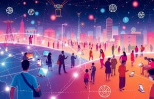 Optimizing Affordable 5G Connectivity for Every Budget A vibrant, illustrative image depicting seamless 5G connectivity reaching diverse communities and devices, symbolizing the bridging of the performance and price gap. The image should feature elements like wireless signals, diverse demographic users, and a subtle overlay of financial symbols or charts representing affordability. Focus keyword: Optimizing Affordable 5G Connectivity.