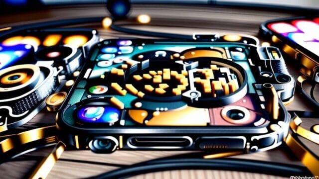 iPhone 17 Pro internal changes: Deep Dive Revealed An intricate overhead view revealing the iPhone 17 Pro internal changes, showcasing its components neatly laid out.