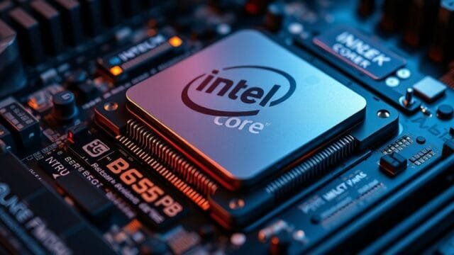 Ultra 7 7700X deals: Best Prices on CPUs This Sept 2025! Close-up shot of an Intel Core Ultra 7 265K desktop processor on a motherboard with DDR5 RAM slots visible.