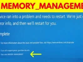 Windows memory management